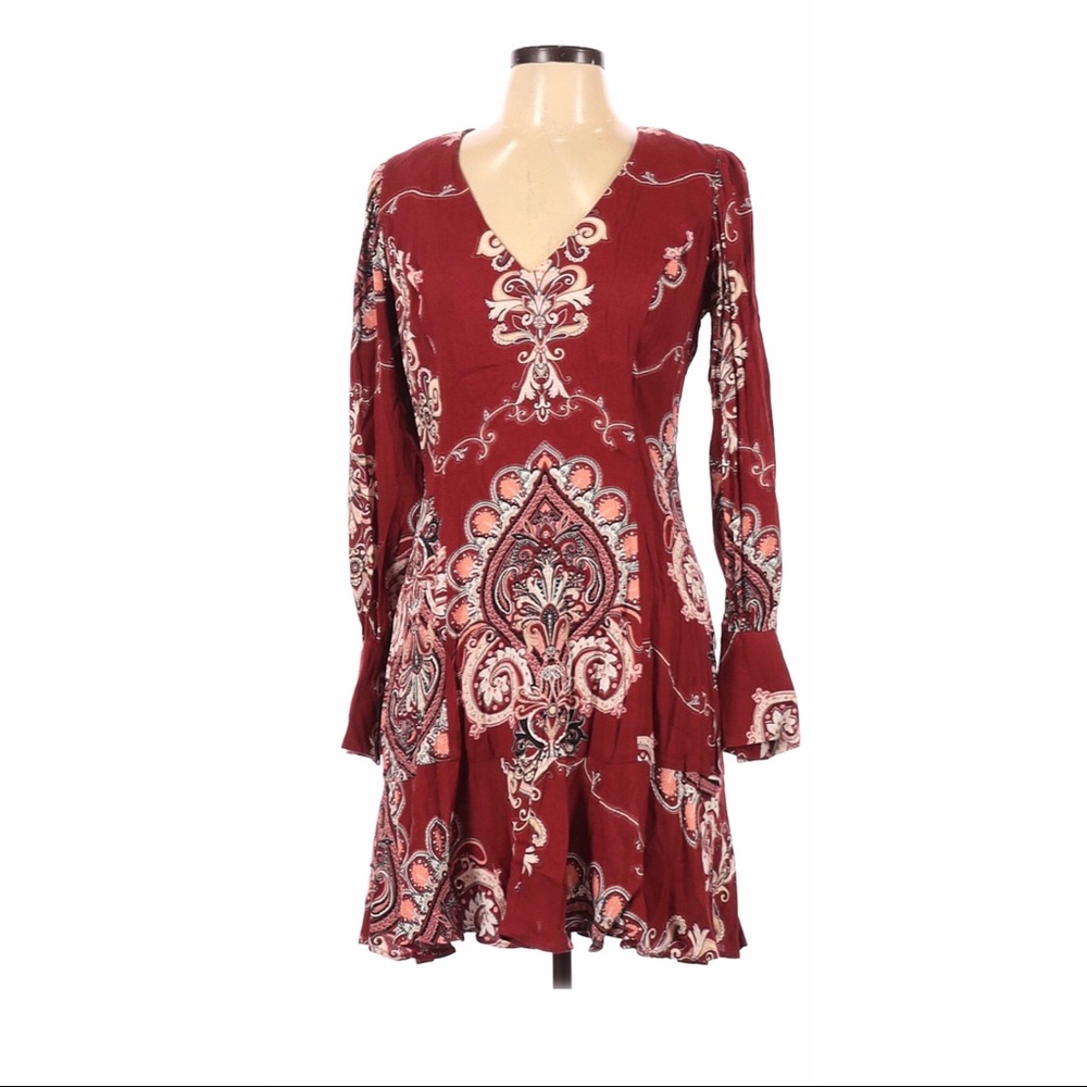 AFRM Long Sleeve Boho Dress